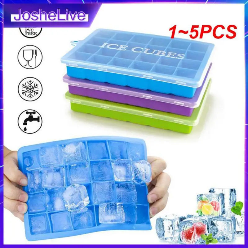 

1~5PCS Colors 24 Grids Small Fruits Mold Ice Maker For Making Silicone With Lid Eco-Friendly Cavity Tray Ice