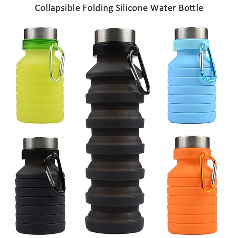 550 мл складная телескопическая чашка спортивная дорожная кружка силиконовая