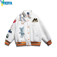 yiciya bomber jacket women jacket spring 2022 long sleeve embroidered letter baseball jacket coats fashion oversized jackets