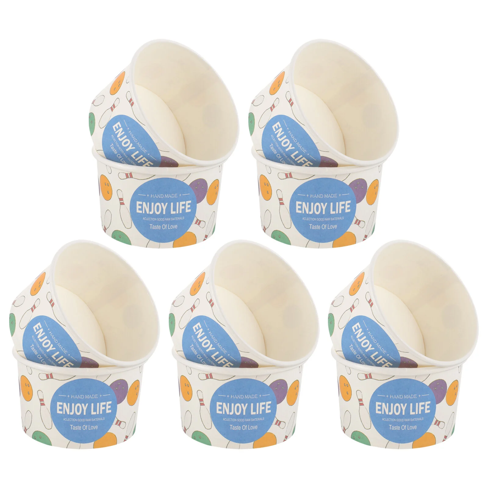 

50 Pcs Ice Cream Cup Party Picnic Cups Sundae Paper Plastic Supplies Baking Outdoor