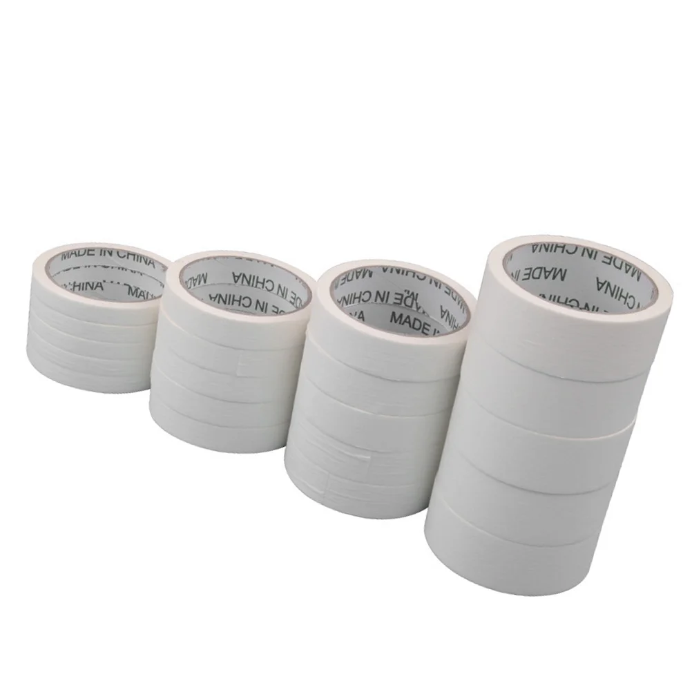 

20 Rolls Masking Tapes Single Side Tape Crepe Paper Adhesive Car Spraying Tapes