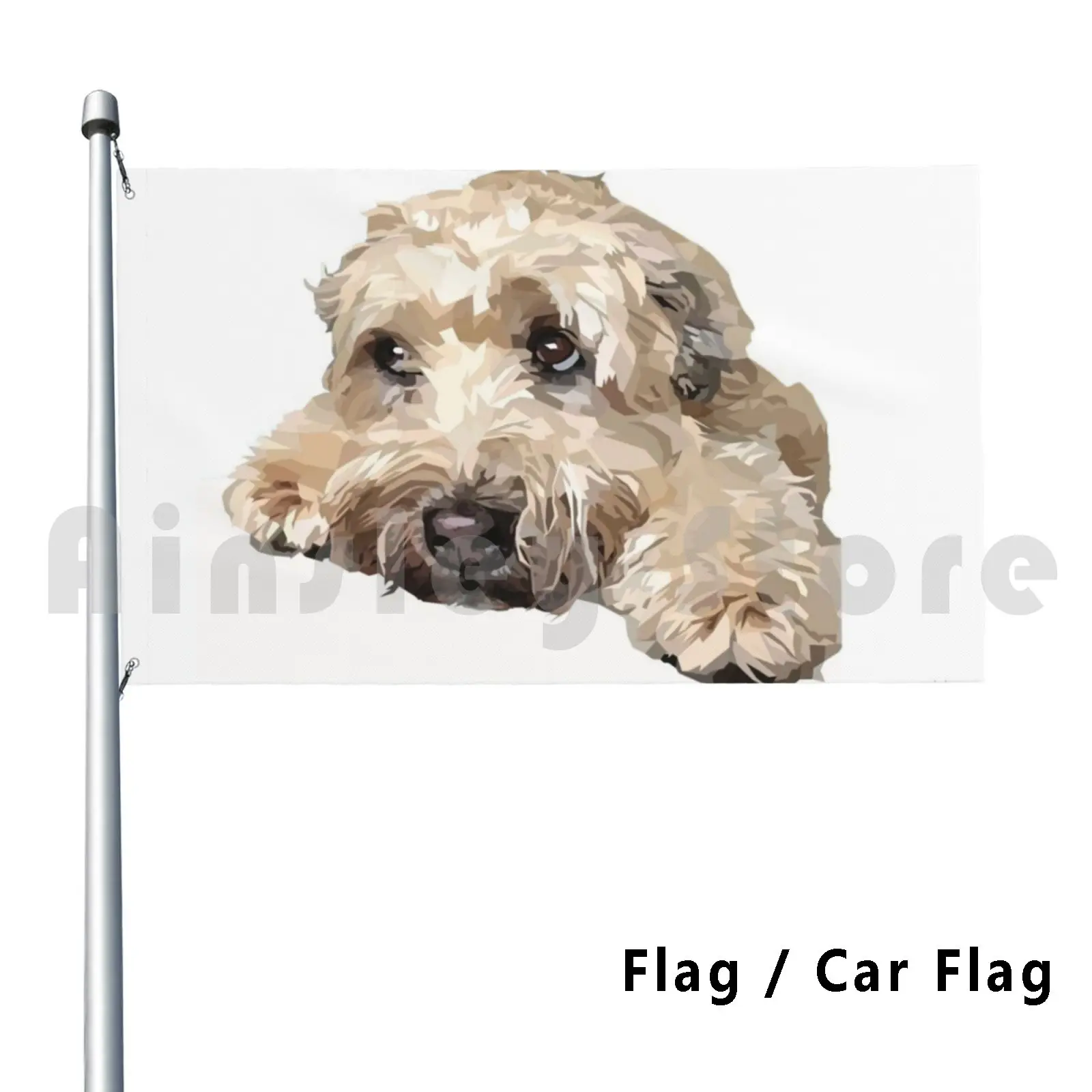 

Sasha Flag Car Flag Funny Dog Graphic Dog Graphic Customized Wheaten Terrier Terrier Soft Coated Wheaten