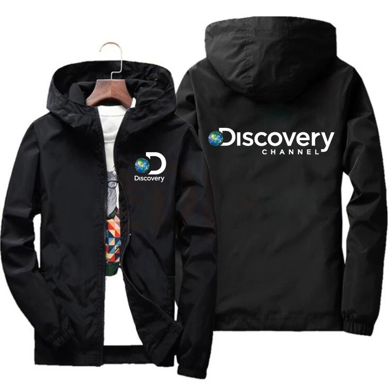 

Spring Discovery Channel Print Coats Mens Streetwear Fashion Men Cargo Jacket Survey Expedition Scholar Windbreaker 2023