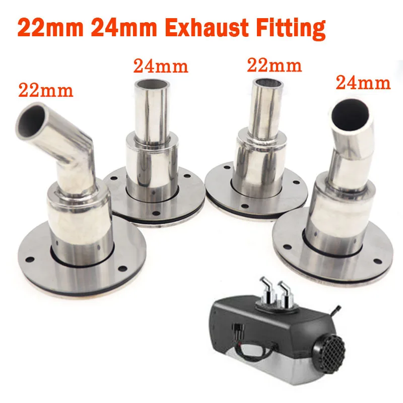22mm/24mm Stainless Steel 316 Thru Hull Exhaust Fitting Tube Pipe Socket Hardware Part Air Diesel Vent Heater For Car Boat Truck