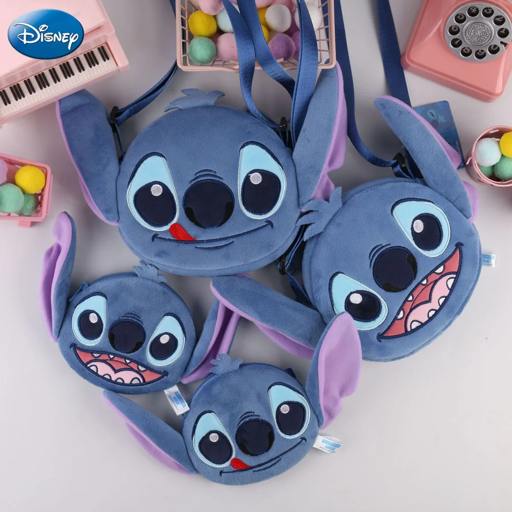 

Disney Messenger Bag Stitch Plush Shoulder Bags Storage Crossbody Bag Baby Schoolbag Coin Purses Plush Toys Kids Birthday Gifts