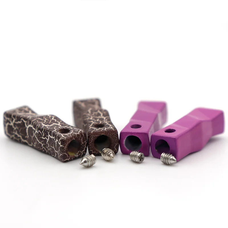 100pcs/pck Wholesale Coolstring Aglets Luxurious Shoelace Accessory 25*8mm Cordon Metal Tips Drawcord Brown/Purple Durable Heads