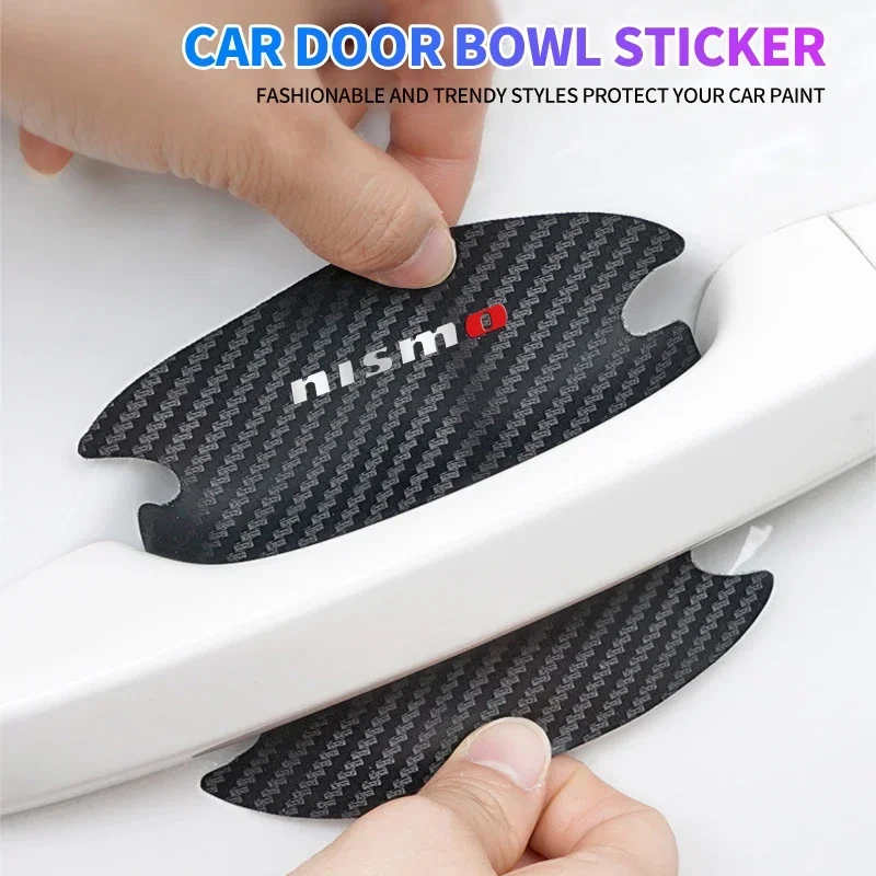 4 шт. новая наклейка на дверь автомобиля Стайлинг из углеродного волокна чехол от