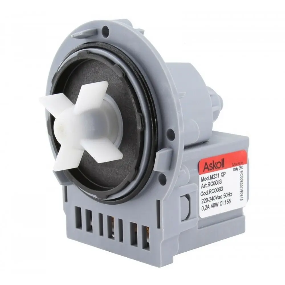 Askoll M231XP 40W washing machine drain pump Candy Hoover Electrolux Whirlpool AEG |