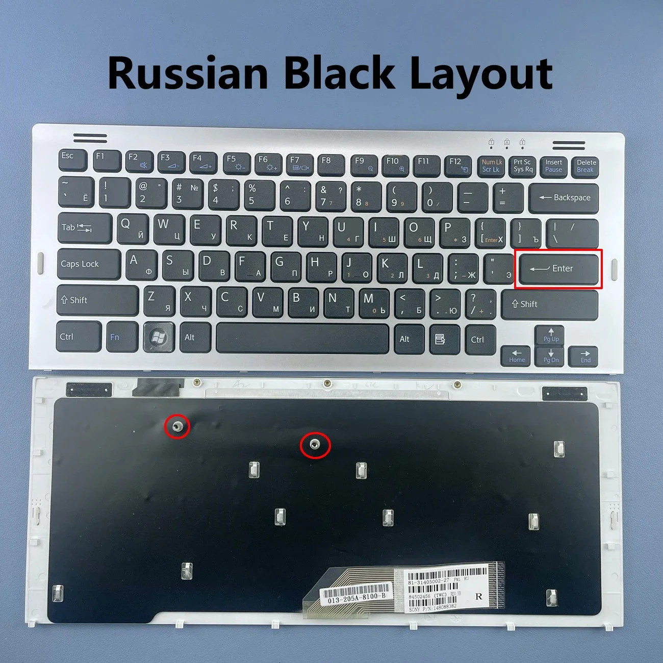 Русская клавиатура для ноутбука Sony VGN-SR SR190 SR400 SR140 SR220 SR240 SR390 PCG-5R1T 5N1T 5S1T 5T1T 5T2T RU Layout