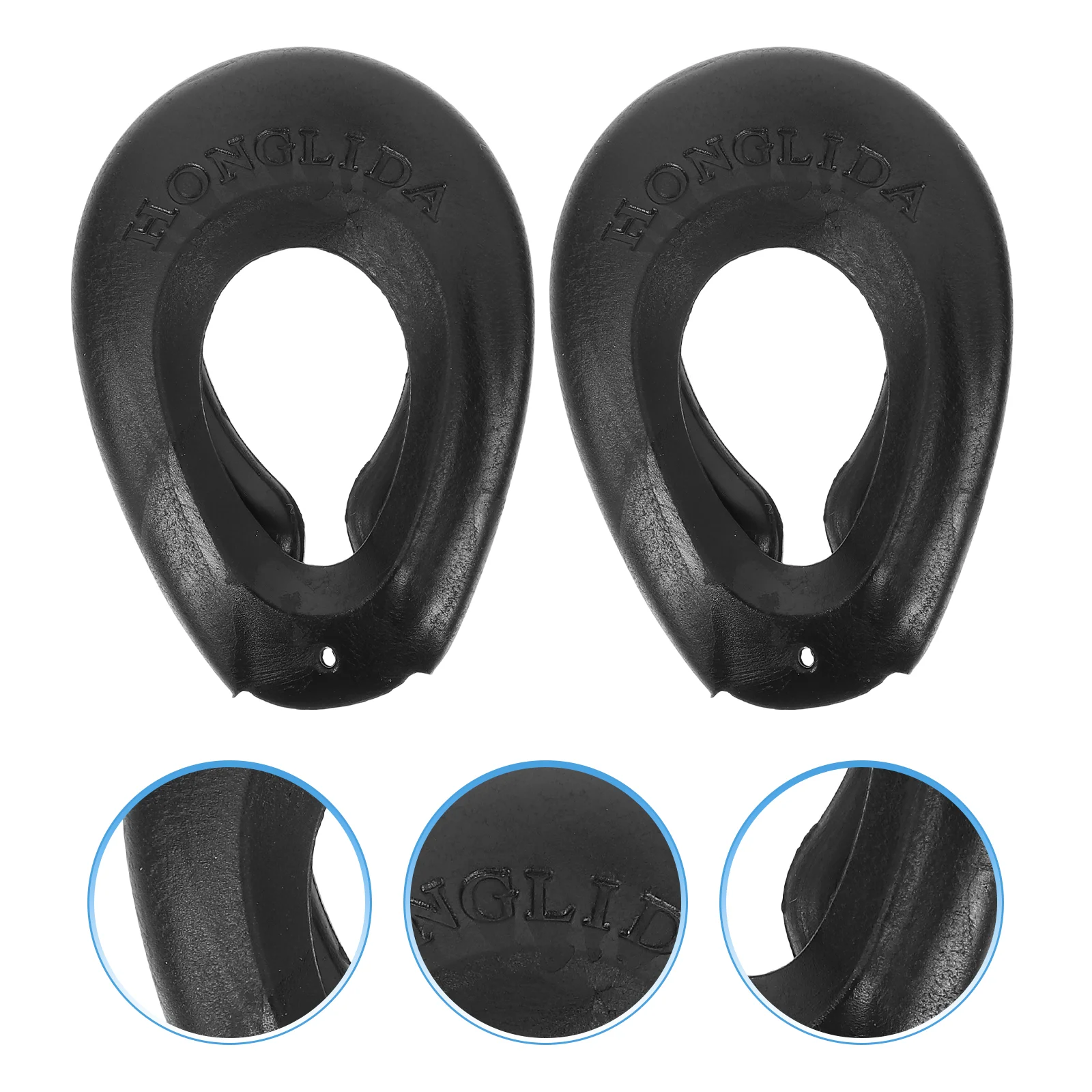 

2 Pairs Pro Tools Perming Earshields Waterproof Earcaps Accessories 8*5.5cm Black Woman