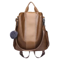 double shoulder bag womens backpack new fashion dual purpose soft leather schoolbag single shoulder womens bag personalized