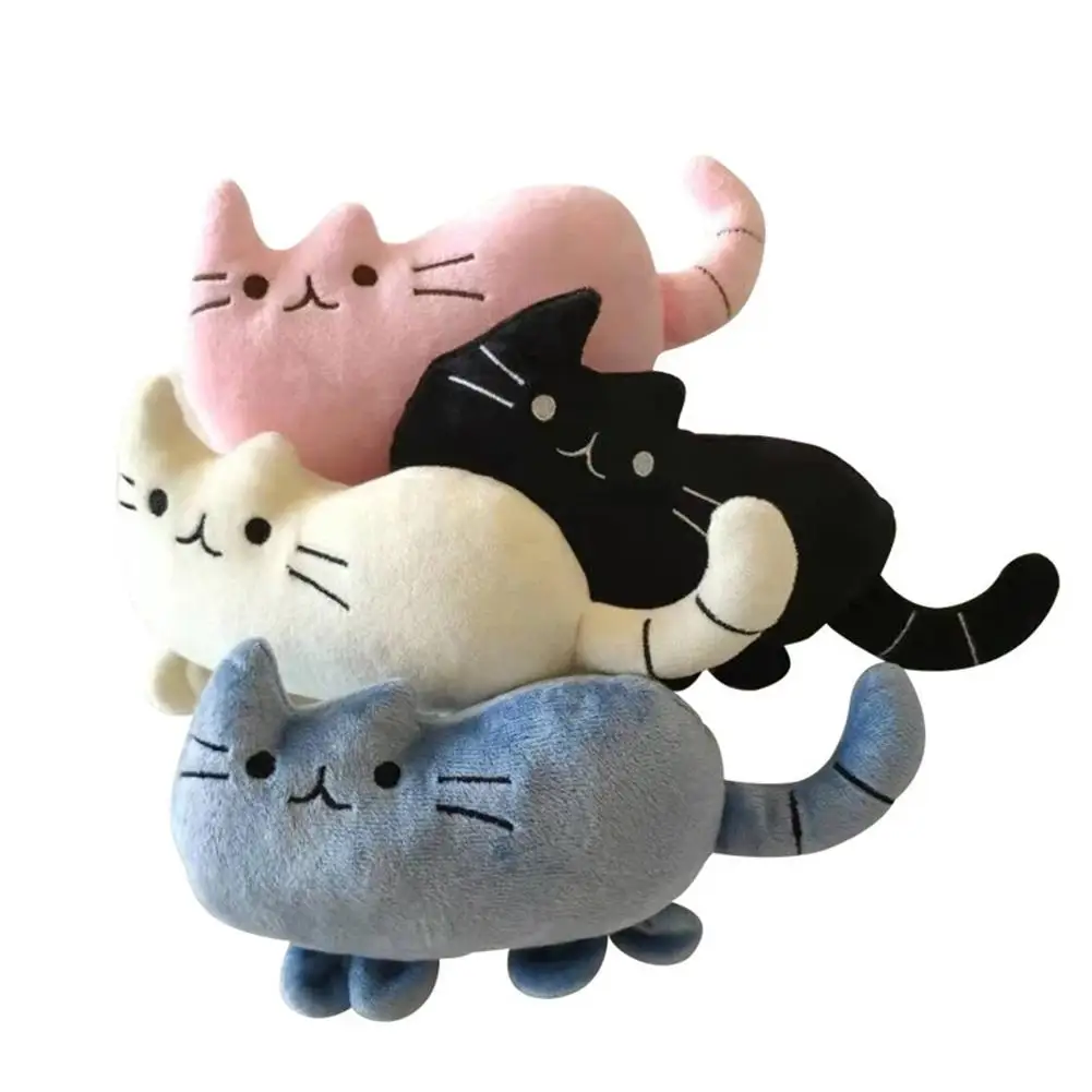 

Мягкая плюшевая игрушка-пищалка для домашних животных, милая мультяшная игрушка в форме кота, жевательная игрушка, товары для домашних живо...