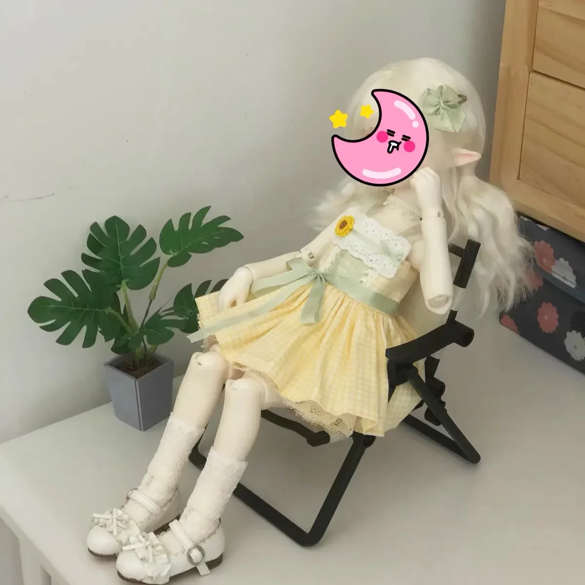 Фото 1/6 BJD кукольный стул, кресла для отдыха на природе, модель складного стула, модели шезлонгов, аксессуары для сцены №3
