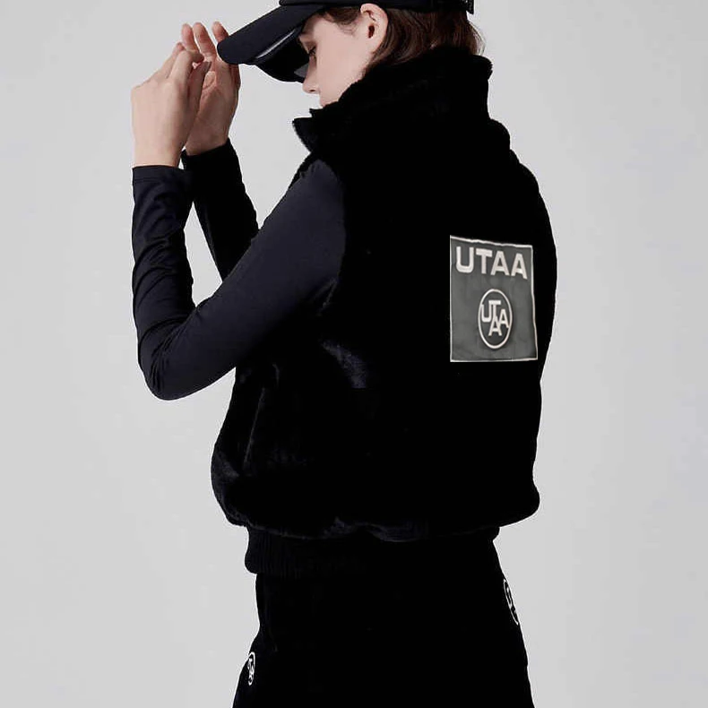 New Golf Women's Plush Top Casual Fashion Versatile Thickened Sports Warm Tank Top