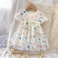 bear leader girls princess dresses summer childrens clothing print butterfly lace bow comfortable dress baby costume vestidos