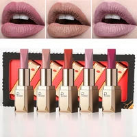 lipstick matte nude lips makeup moisturize waterproof long lasting red velvet lip tint 5pcs women luxury lipstick kit cosmetic
