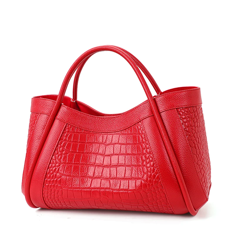 Большие женские сумки из натуральной кожи женская сумка-тоут с крокодиловым