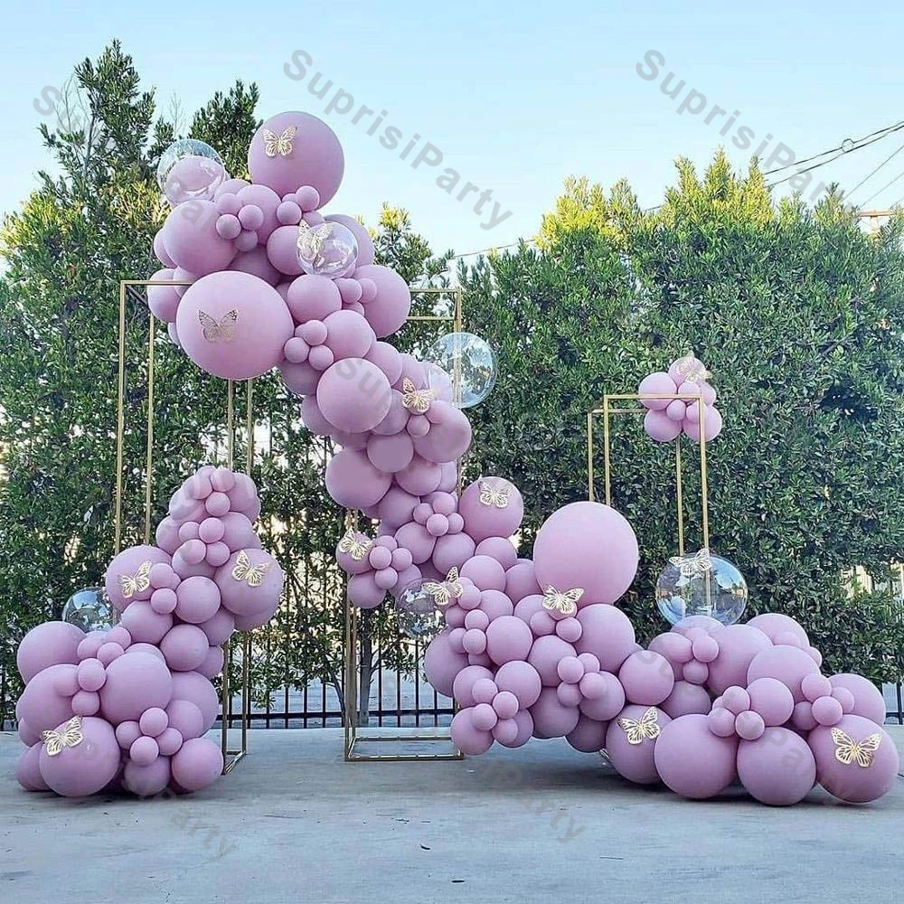 

Macaron Purple Balloons Garland Wedding Decoration Accessor 3D Butterfly Ballon Arch Kit Globos Baby Shower Birthday Party Decor