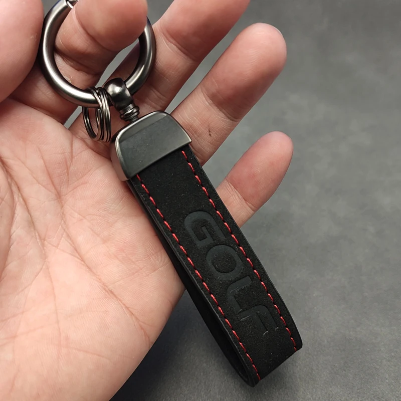 Замшевый кожаный брелок аксессуары для ключей VW GTI Polo Golf 4 5 6 7 R400 TCR MK2 MK4 MK5 MK6 MK7 |