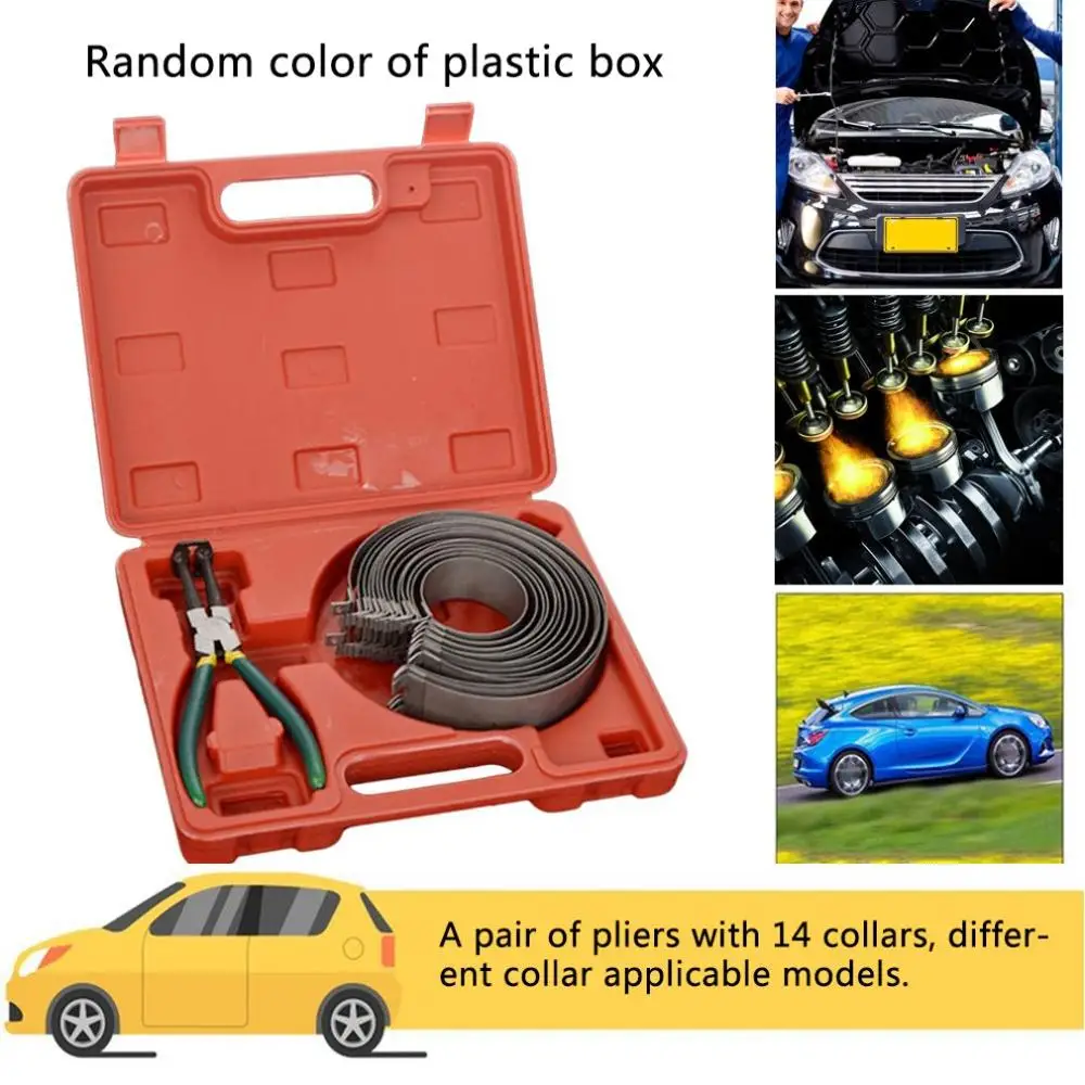 Универсальные 14 колец поршневое кольцо компрессор плоскогубцы зажим съемник инструмент для двигателя установщик цилиндра Храповые плоскогубцы 62-140 мм