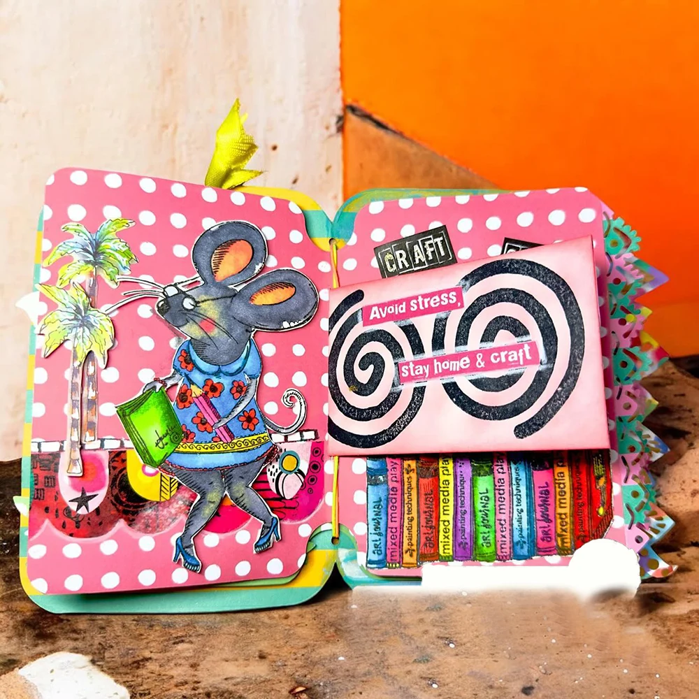 Набор Прозрачных Силиконовых Штампов С Лепестками Цветов Мышь Друзья Автобус