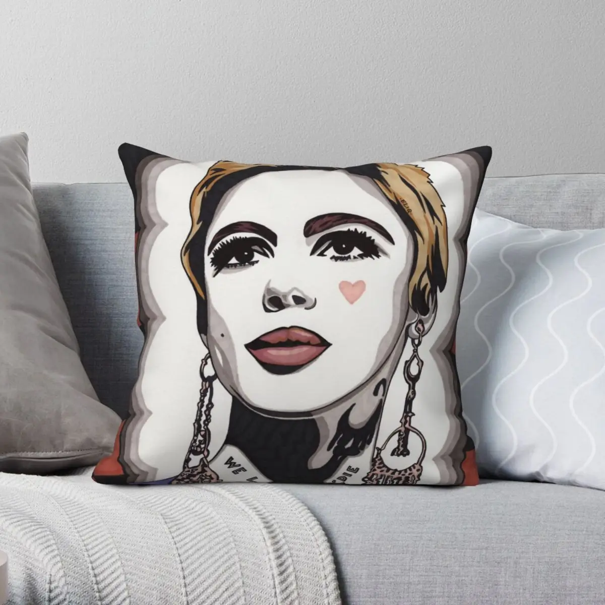 

We Love You Edie Square Pillowcase Polyester Linen Velvet Pattern Zip Decorative Car Cushion Cover 45x45