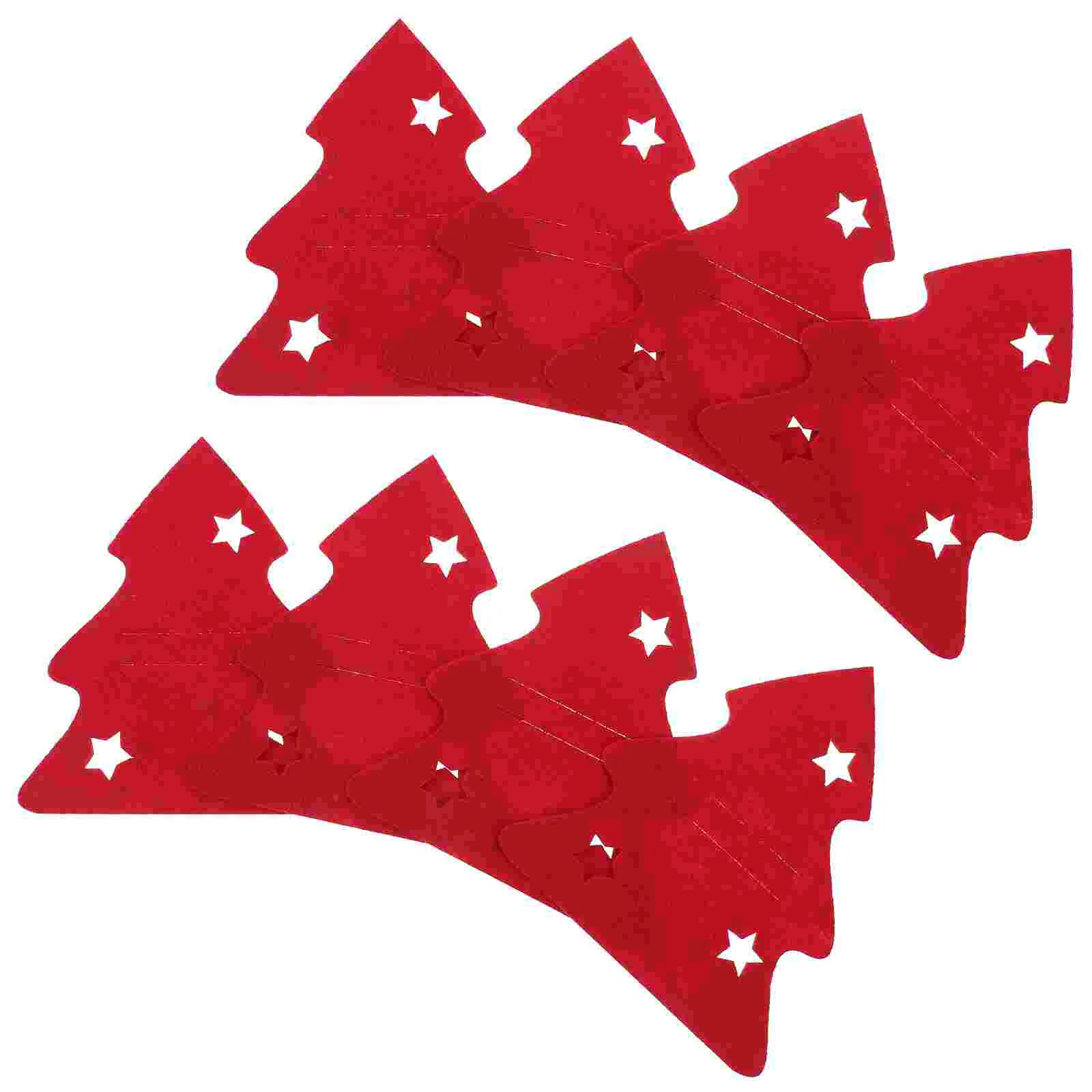 8-комплект зимней рождественской елки набор сумок для столовых приборов