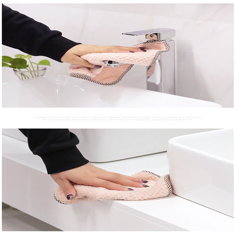 Бытовое полотенце из кораллового флиса впитывающее подвесное рекламный подарок