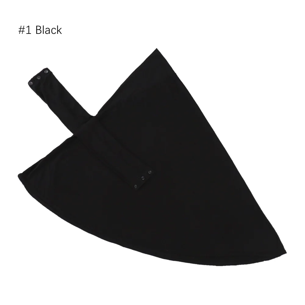 Однотонная быстрая трикотажная шапка-хиджаб с пуговицами Женская эластичная