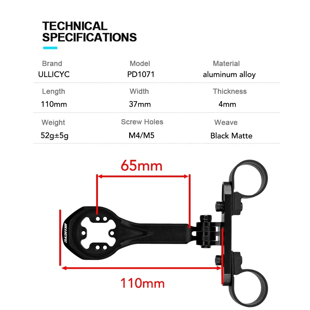 Фото Крепление для велокомпьютера ULLICYC из алюминия для Vision TFE Metron Pro Triathlon TT на руль для GOPRO Garmin Wahoo Bryton IGPS №4