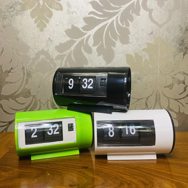 

Винтажные ностальгические прикроватные подарочные часы в гонконгском стиле автоматические переворачивающиеся часы будильник ленивый