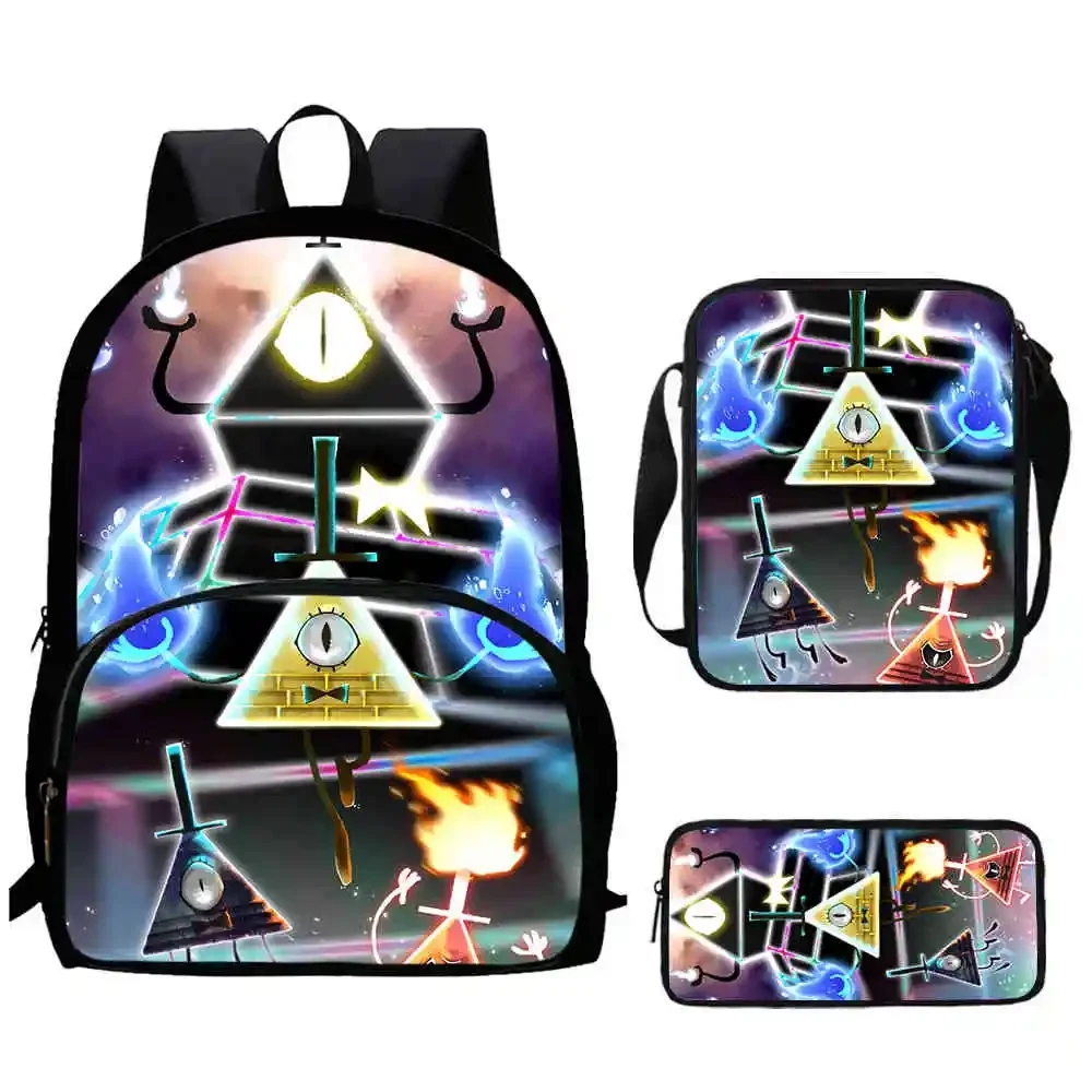 Мультяшный Детский рюкзак G-Gravity-F- Falls с передним карманом сумки через плечо для