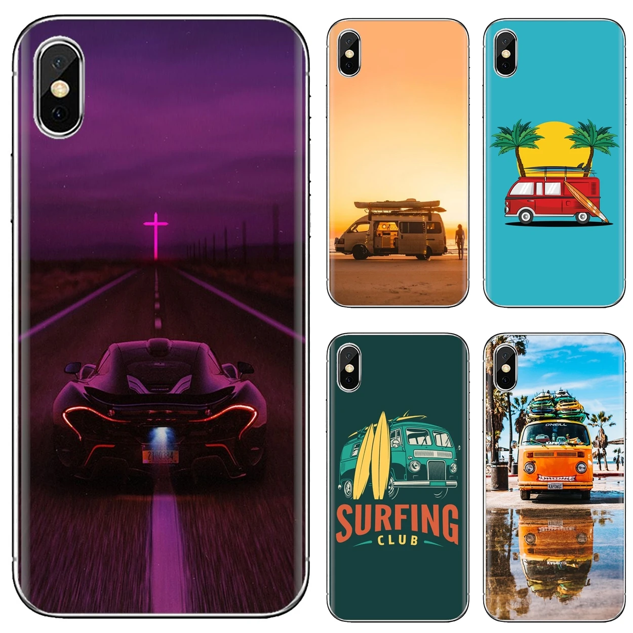 

Combi Van Surf Custom Silicone Cover For iPhone 10 11 12 13 Mini Pro 4S 5S SE 5C 6 6S 7 8 X XR XS Plus Max 2020