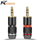 Разъем 3,5 мм, 3-полюсный аудиоразъем, позолоченный адаптер для наушников, для самостоятельной сборки стереогарнитуры, наушников или используется для ремонта наушников