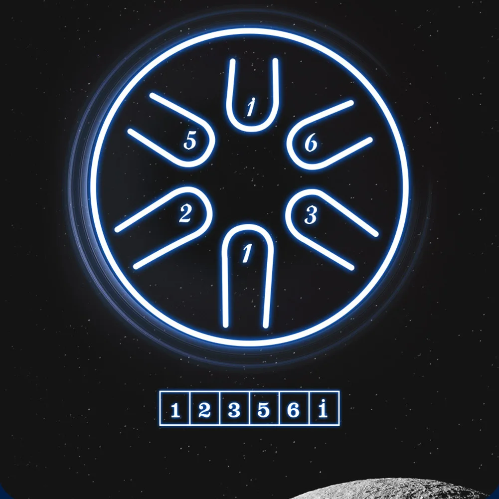 3-дюймовый 6-тоновый стальной барабан для язычка мини-ручной барабанная палочка