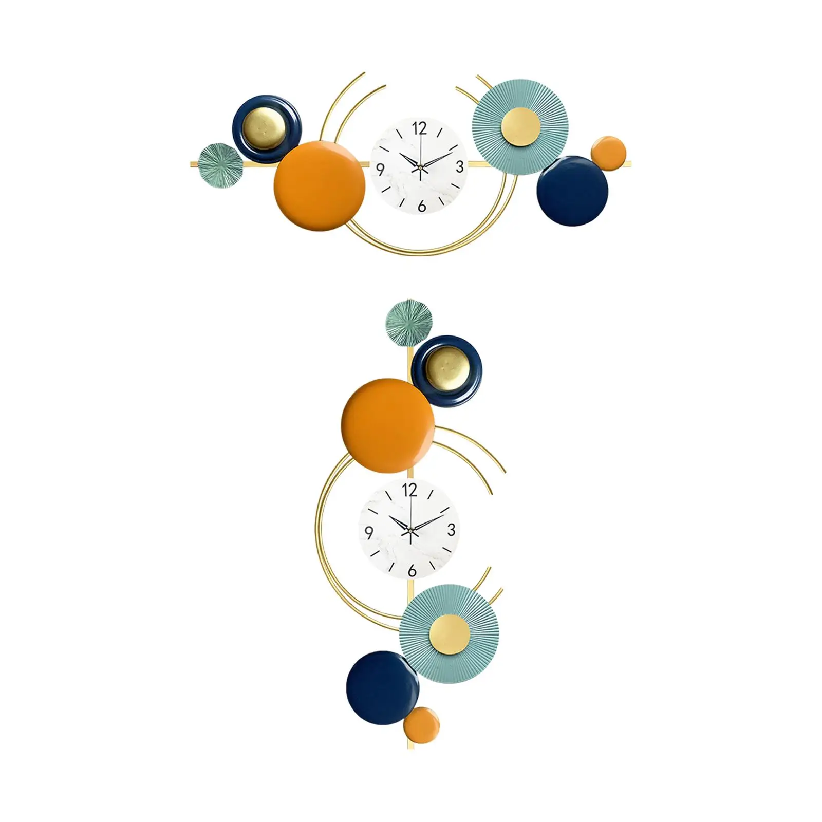 

Большие металлические настенные часы, художественный дизайн, не тихает, для гостиной, коридора, Декор