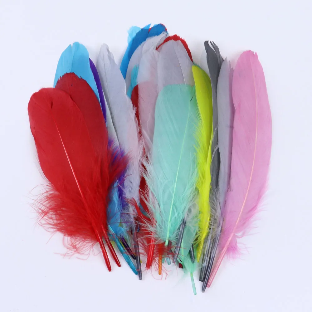 

15-20CM Natural Goose Feathers Real Plumas Coloured Swan for Home DIY Decoration Handicrafts Holiday Party Jewelry Accessories