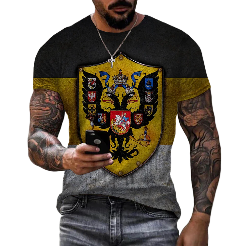 

2022 футболка с российским флагом и 3D принтом для мужчин и женщин, модная уличная одежда, топы большого размера в стиле Харадзюку