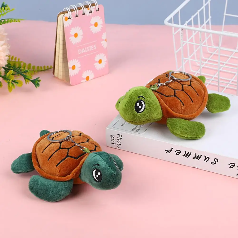 

Милый брелок, плюшевые игрушки, черепаха, мультяшный детский кулон, маленький декор, подарки для девочек с животными, украшения, сумка, мягкий Dol H2a8