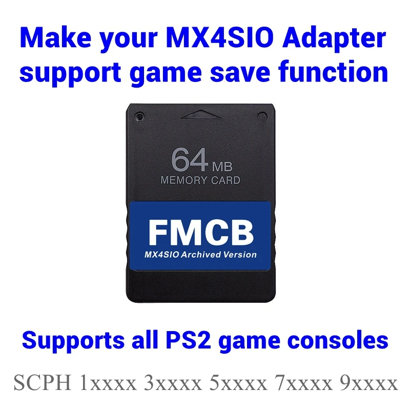Переходник для карты памяти MX4SIO SIO2SD MC2SIO SD TF игровых консолей PS2 + 64 Мб FMCB карта Combo