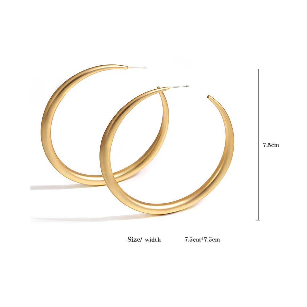 Крупные минималистичные серьги Greatera в виде звеньев для женщин золотистые