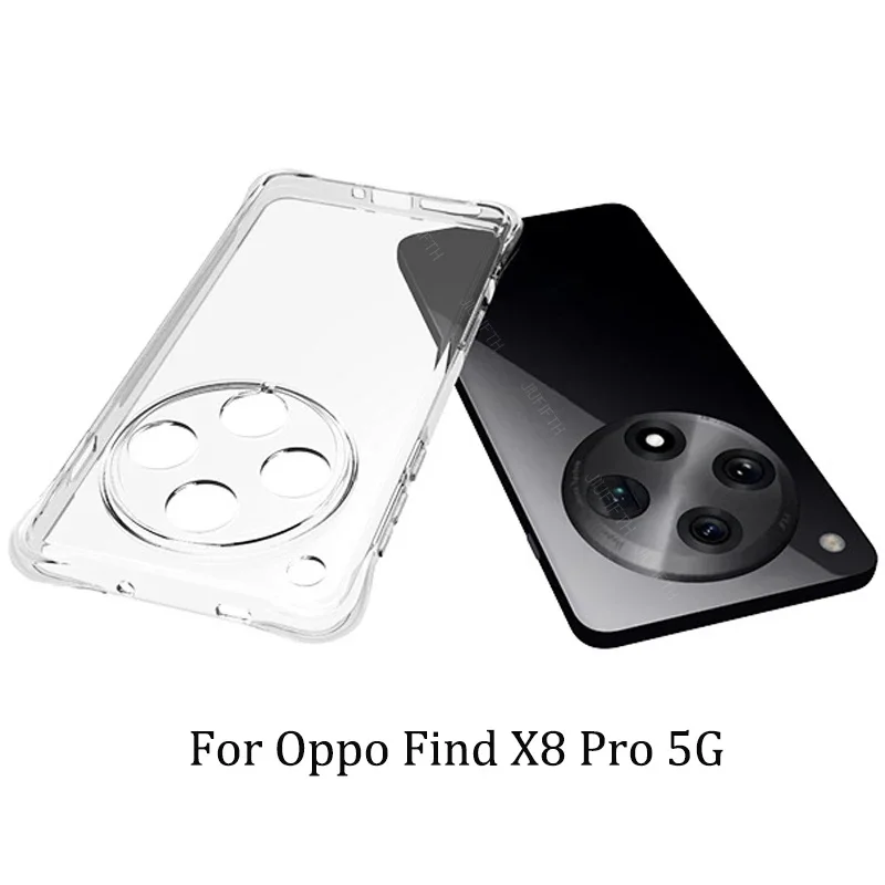 Funda On Oppo Find X8 Pro Findx8pro Case Shockproof Airbag Silicone TPU Clear Back Cover Soft Phone Cases orrs Appo x8pro 5g