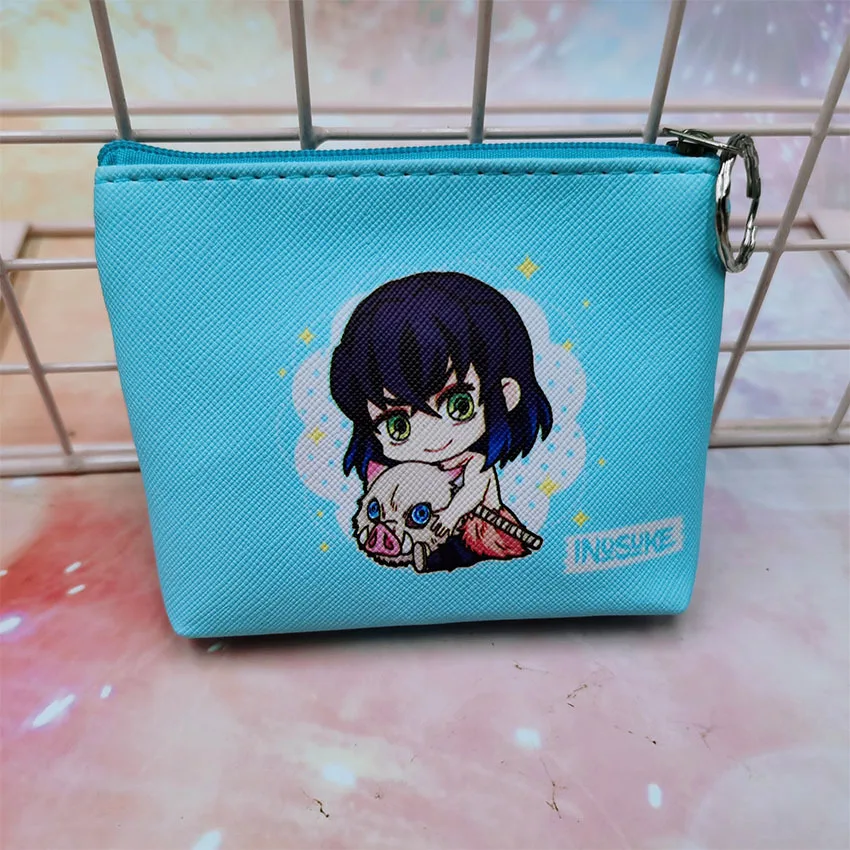 Anime Demon Slayer Kimetsu No Yaiba Coin Wallet Cosplay Kamado Nezuko Purse Canvas Penny Purse Coin Bag Coins Storage Bag