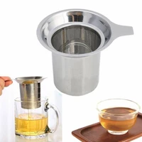 1pc stainless steel mesh tea infuser metal cup strainer loose leaf filter herbal spice filter diffuser