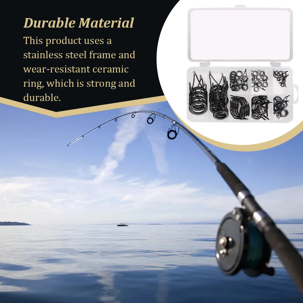 

Набор для ремонта рыболовной удочки, керамический комплект направляющих колец, комплект из фарфоровой, пресноводной коробки, смешанные снасти для спиннинга