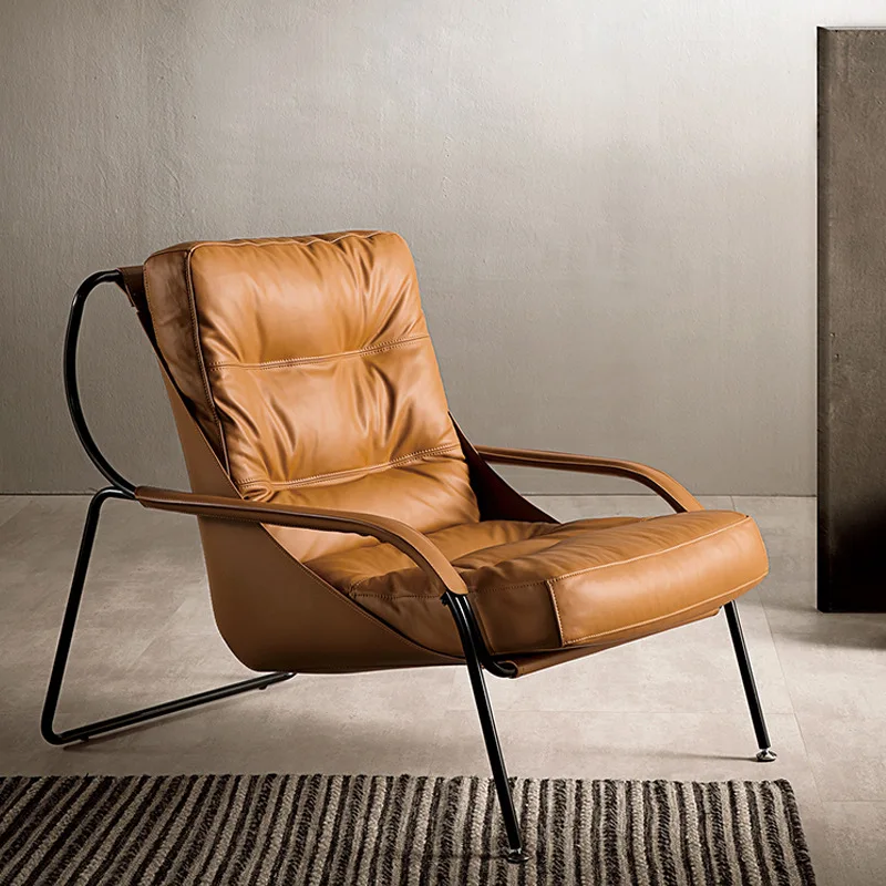 

Дизайнерское кресло FULLLOVE в скандинавском стиле для одного дивана, кресло для гостиной, кожаное кресло для отдыха, роскошная мебель, кожаное ...