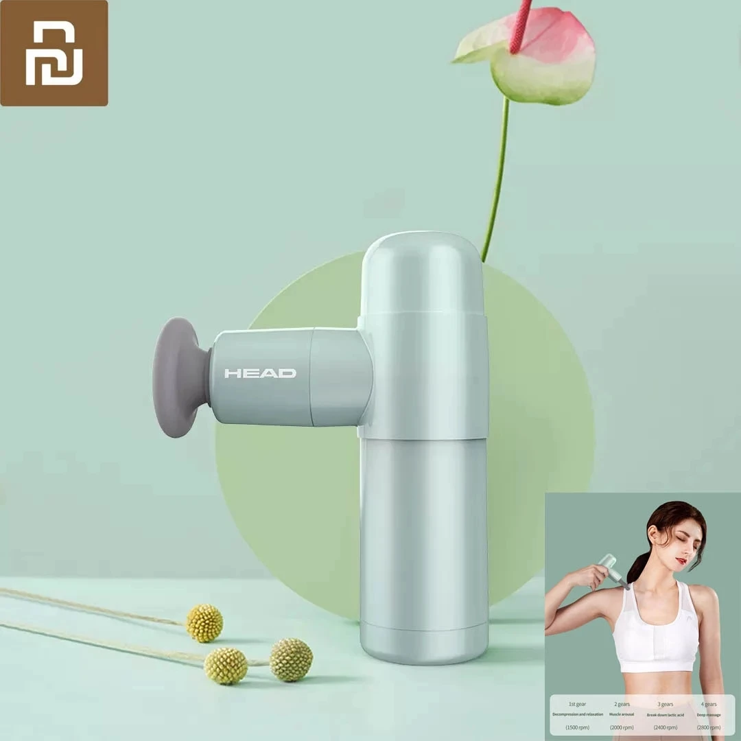

Xiaomi HEAD Mini Fascia Gun Masage Gun 4 Levels Adjustment 4 Massage Heads 2000mAh Battery 60 Days Standby for Home Office
