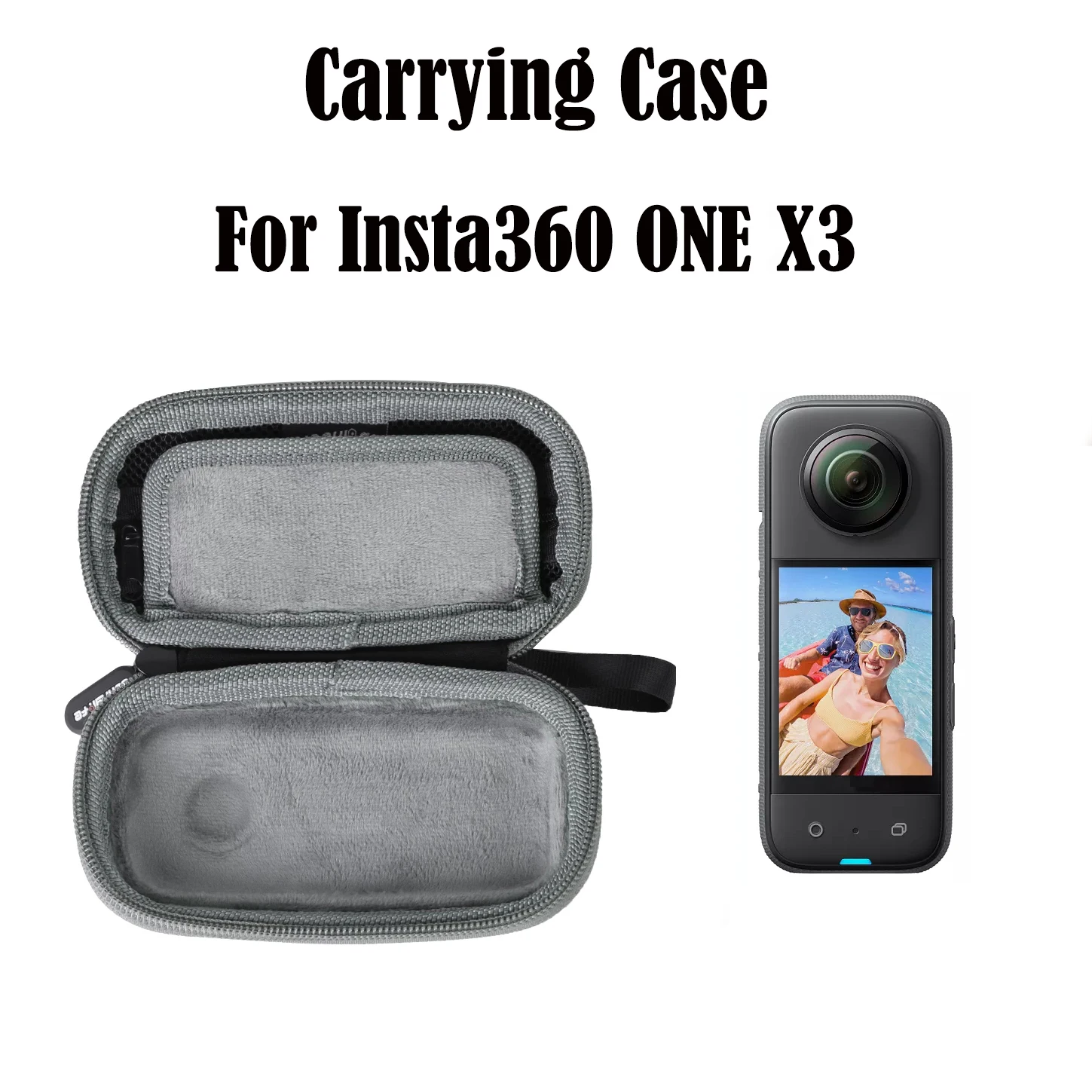 

Fran-F17 For Insta360 ONE X3 Carrying Case Portable Mini Storage Bag EVA Shockproof Hard Camera Protection Bag