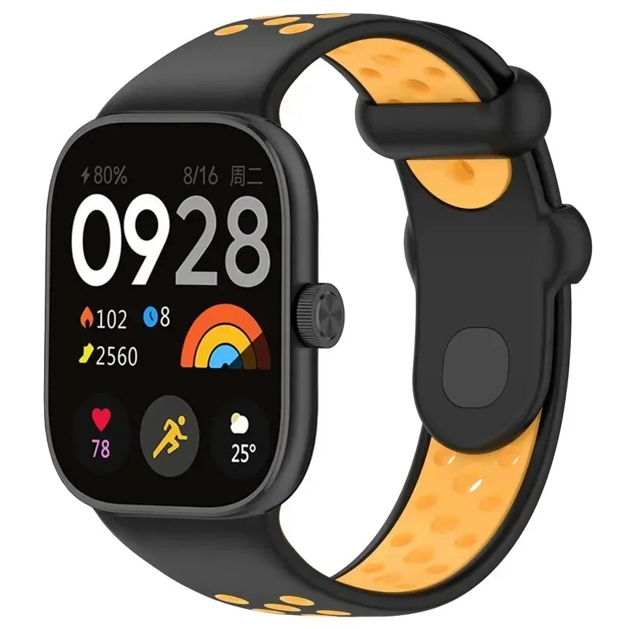 Фото Силиконовый ремешок для Redmi Watch 4, дышащий браслет для Xiaomi Band 8 Pro, ремешок для часов, браслет Correa №4