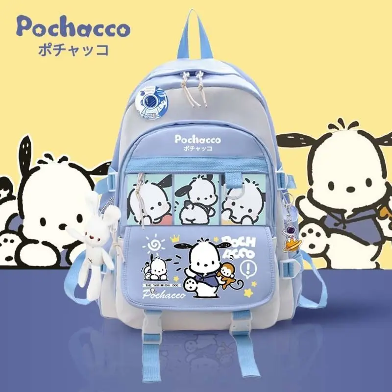 

Kawaii Sanrio Pochacco Backpack Anime Cartoon Large Capacity Student Schoolbag Outdoor Laptop Bag Couple Backpack Girl Gift
